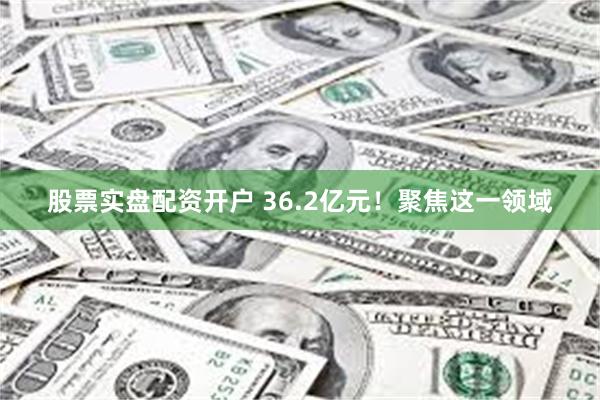 股票实盘配资开户 36.2亿元！聚焦这一领域